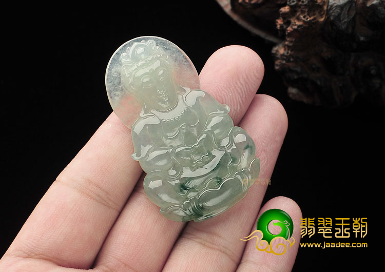 (超值推荐)冰种飘花观音挂件