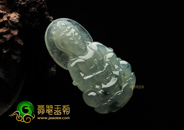 (超值推荐)冰种飘花观音挂件