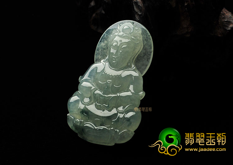 (超值推荐)冰种飘花观音挂件