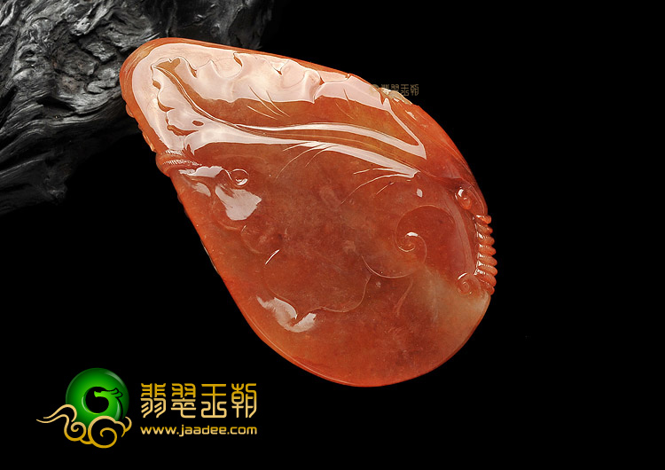 (超值推荐)冰种红黄翡大展宏图挂件