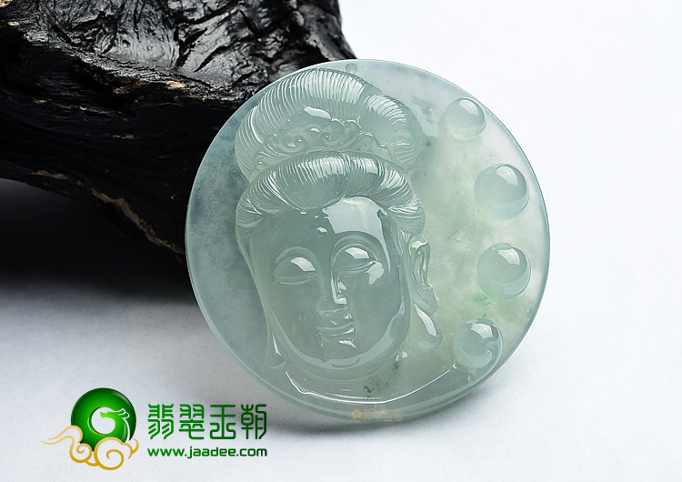 (超值推荐)冰种晴水观音头挂件