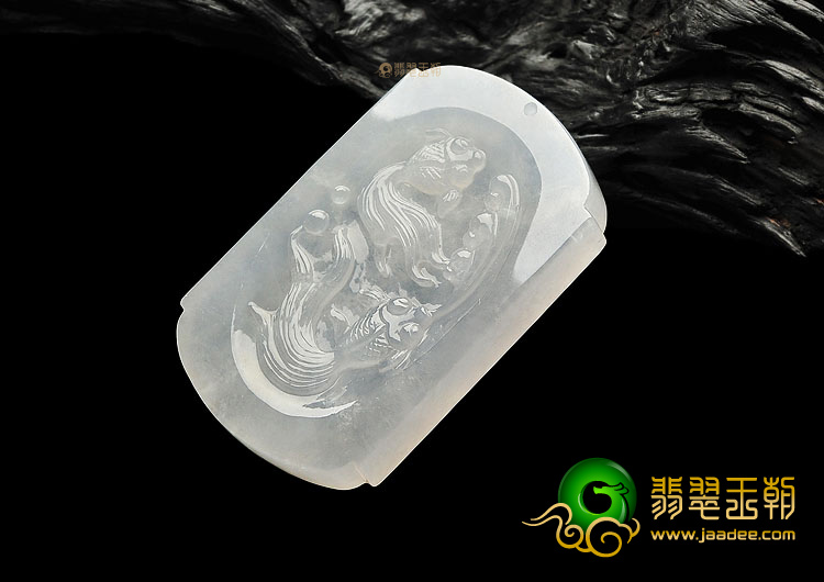 冰种白色金玉满堂挂件