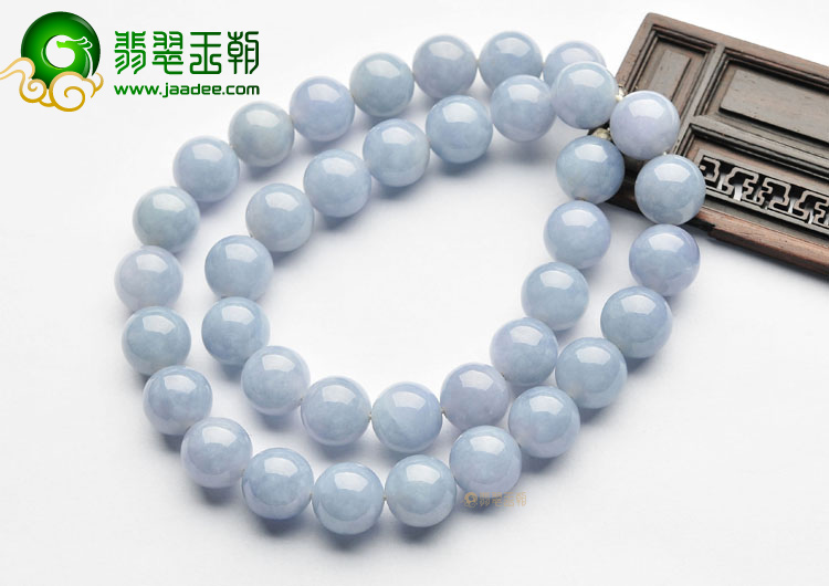 糯冰种紫罗兰项链