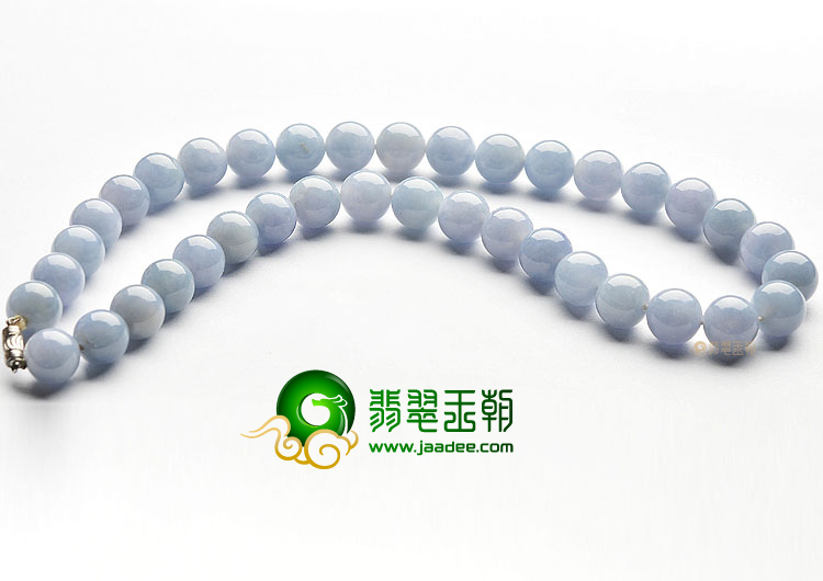 糯冰种紫罗兰项链