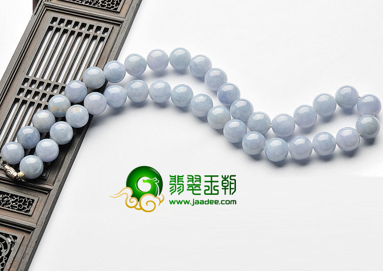 糯冰种紫罗兰项链