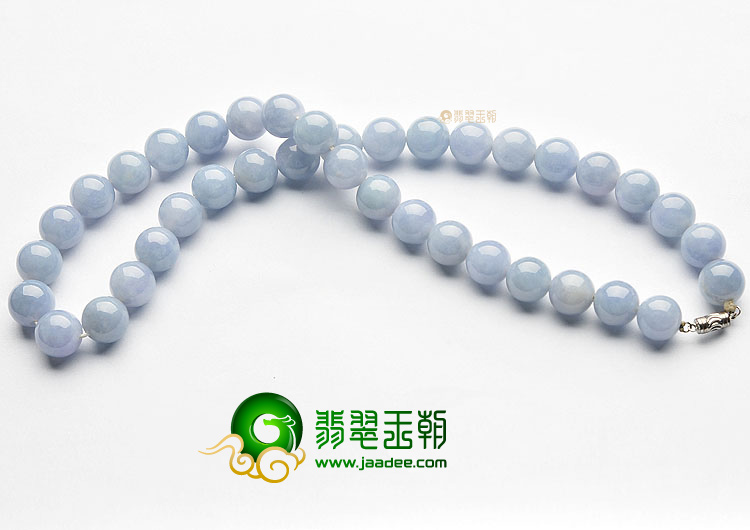 糯冰种紫罗兰项链