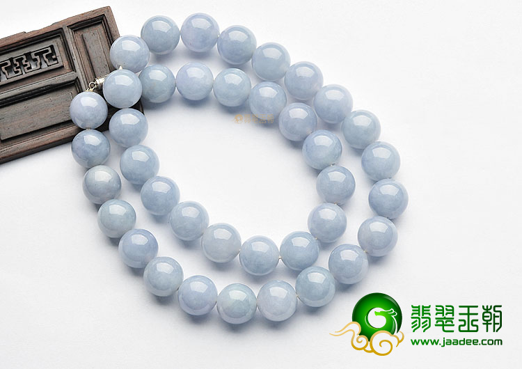 糯冰种紫罗兰项链