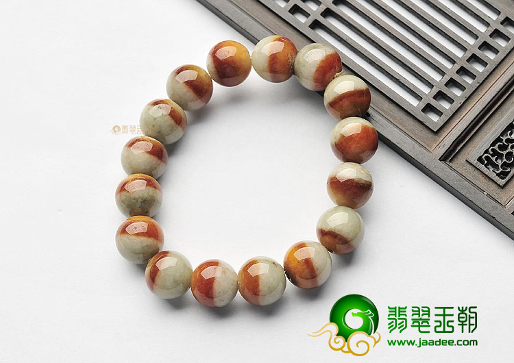 (超值推荐)糯冰种褐黄翡手链(单价)