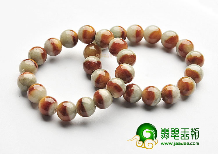 (超值推荐)糯冰种褐黄翡手链(单价)