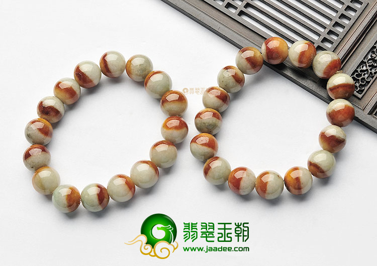 (超值推荐)糯冰种褐黄翡手链(单价)