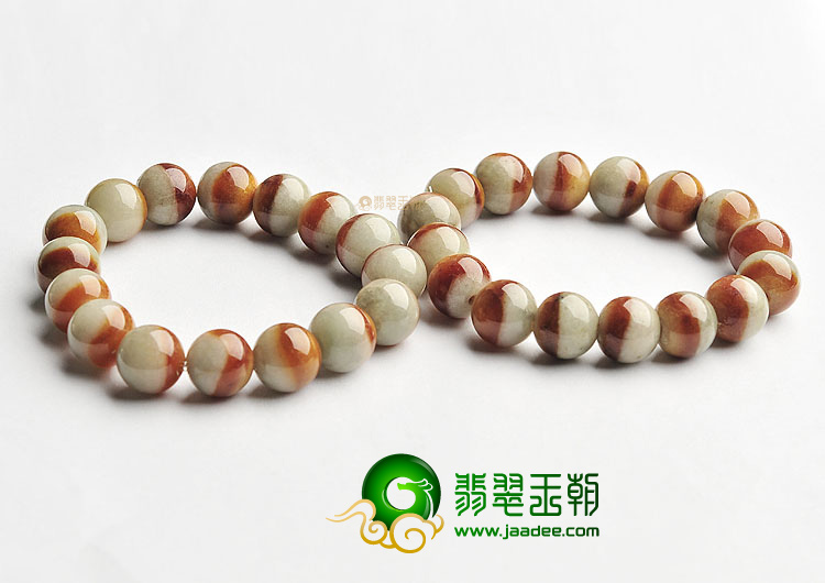 (超值推荐)糯冰种褐黄翡手链(单价)