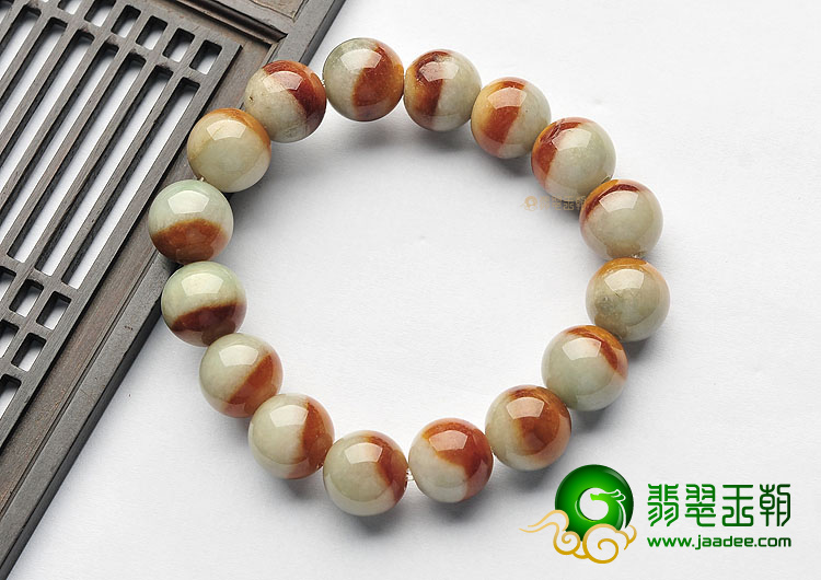 (超值推荐)糯冰种褐黄翡手链(单价)