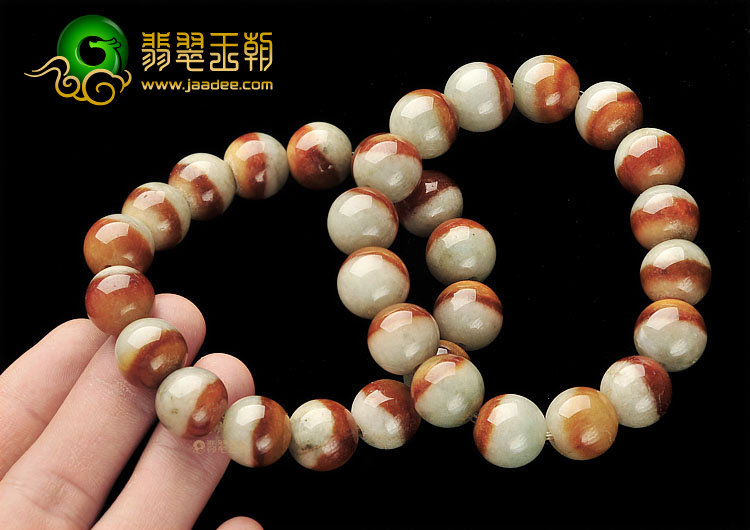 (超值推荐)糯冰种褐黄翡手链(单价)