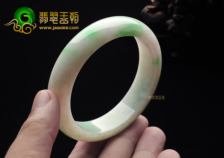糯冰种飘翠手镯(58.4mm)