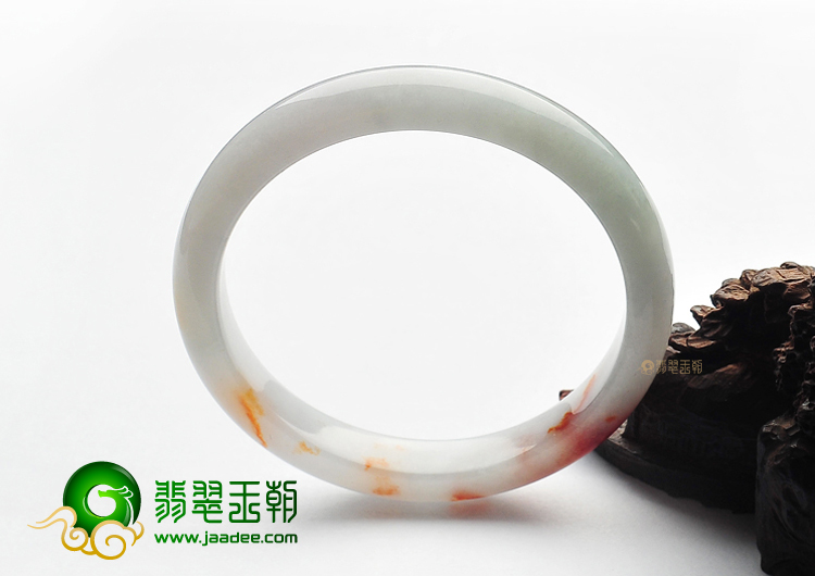 (超值推荐)糯冰种飘红黄翡手镯(57.3mm)