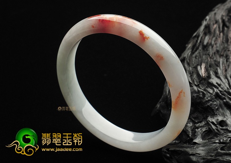 (超值推荐)糯冰种飘红黄翡手镯(57.3mm)