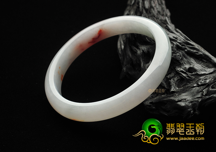 (超值推荐)糯冰种飘红黄翡手镯(57.3mm)