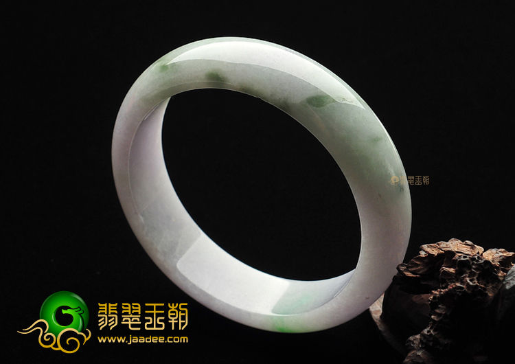 糯冰种淡三彩手镯(58.4mm)