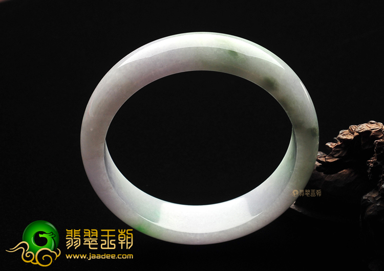 糯冰种淡三彩手镯(58.4mm)