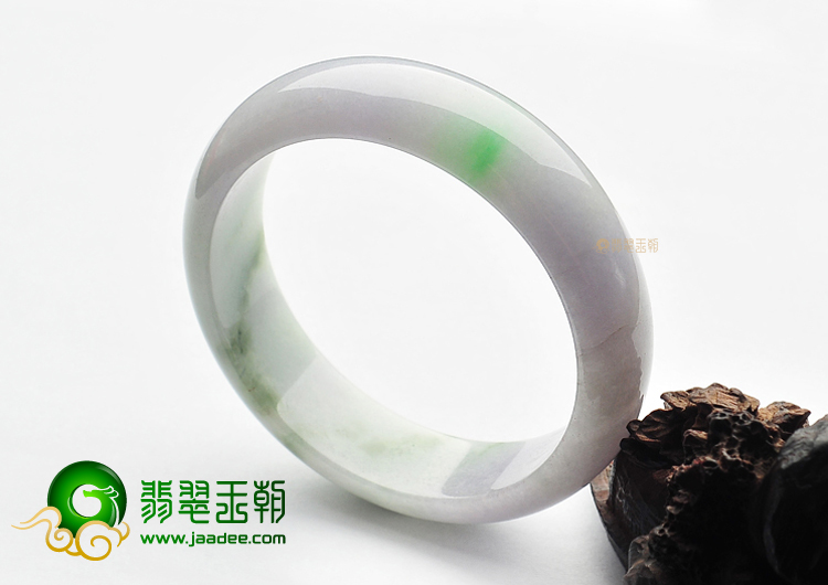 糯冰种淡三彩手镯(58.4mm)