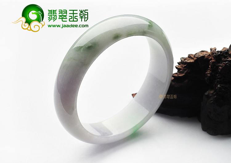 糯冰种淡三彩手镯(58.4mm)