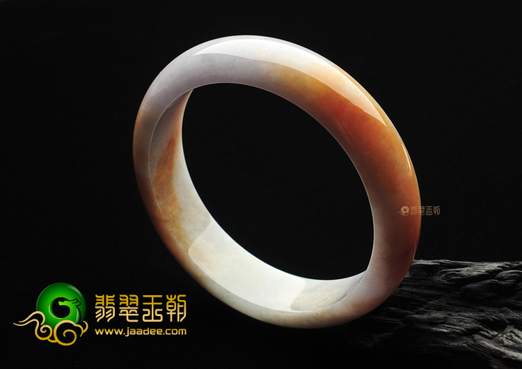 糯冰种飘红黄翡手镯(61.6mm)