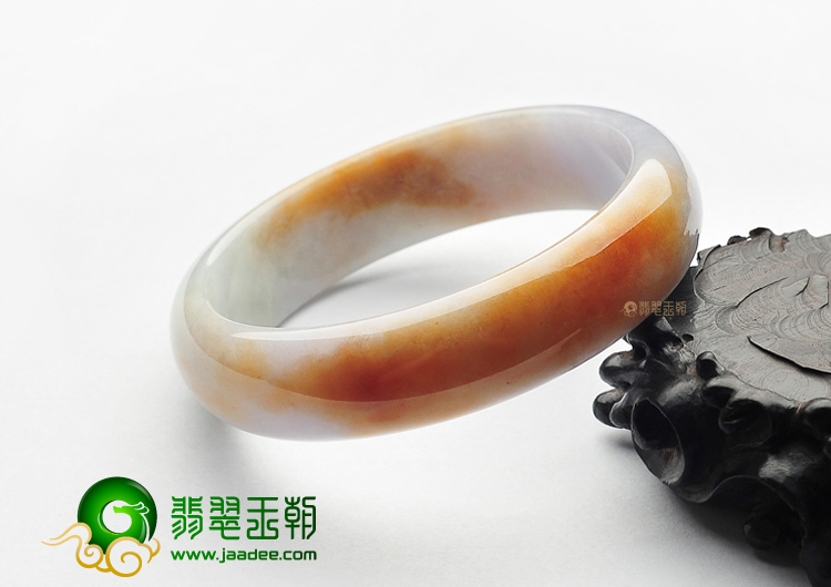 糯冰种飘红黄翡手镯(61.6mm)