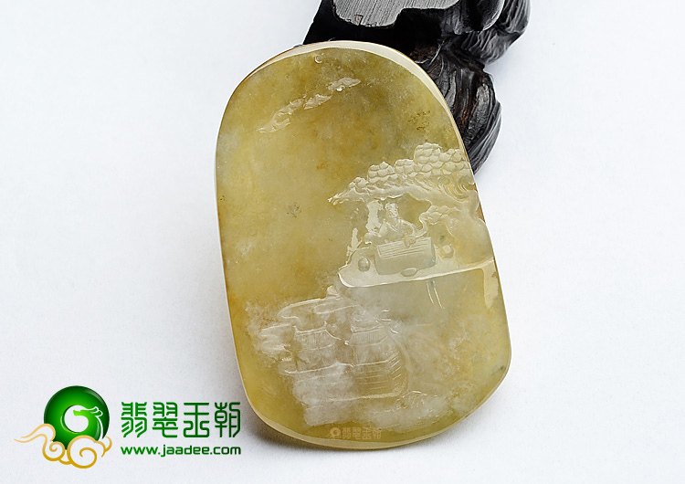 (超值推荐)冰种褐黄翡延年益寿挂件