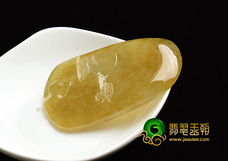 (超值推荐)冰种褐黄翡延年益寿挂件
