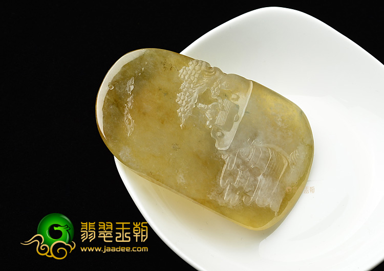 (超值推荐)冰种褐黄翡延年益寿挂件