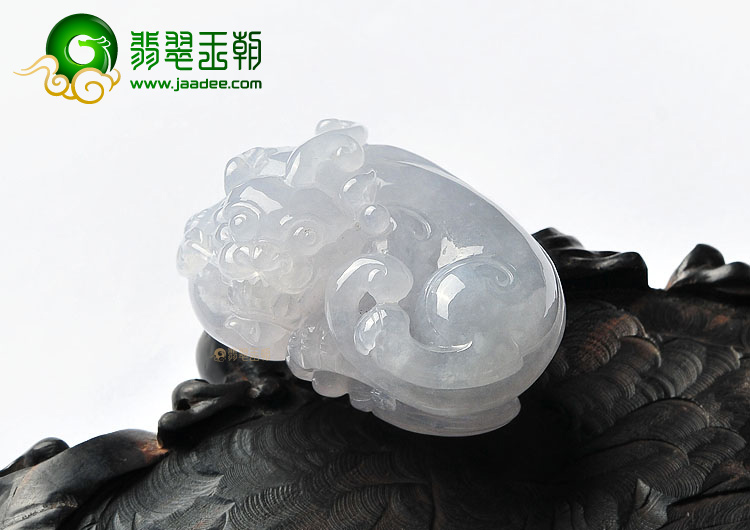 冰种淡紫罗兰貔貅挂件/手玩件