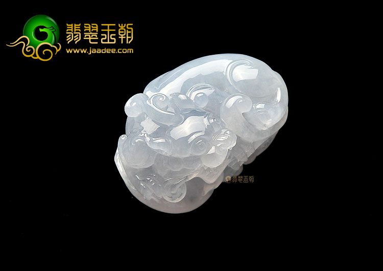 冰种淡紫罗兰貔貅挂件/手玩件