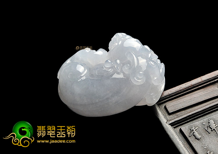 冰种淡紫罗兰貔貅挂件/手玩件