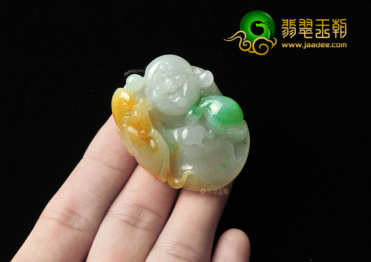 (超值推荐)冰种三彩纳福挂件