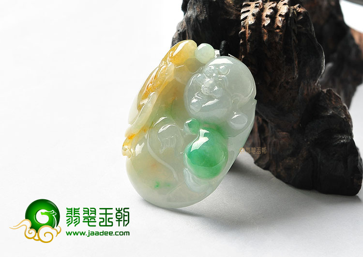 (超值推荐)冰种三彩纳福挂件