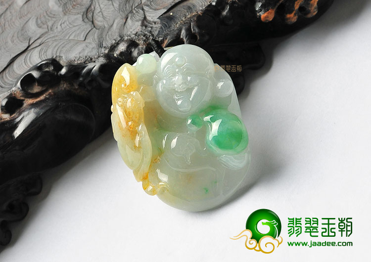 (超值推荐)冰种三彩纳福挂件