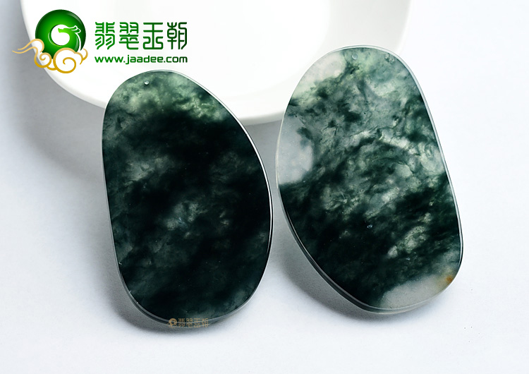 (超值推荐)冰种飘花龙牌挂件(一对)