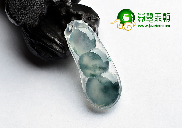 (超值推荐)冰种飘花四季豆挂件