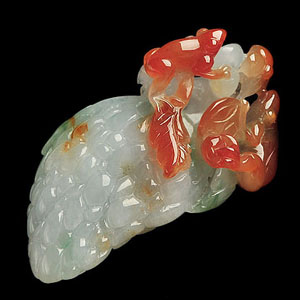 糯冰种晴水红翡苦尽甘来挂件