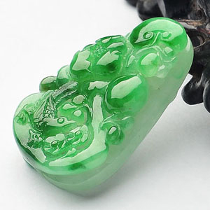 糯冰种飘花富贵花开挂件