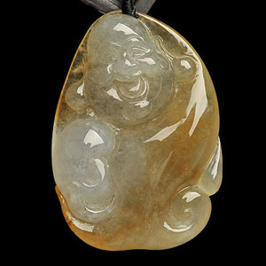 冰种黄翡纳福挂件