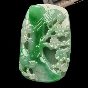 冰种飘翠喜上眉梢挂件