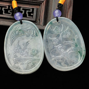 冰种飘花喜上眉梢挂件(单价)