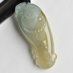 冰种飘花纳福挂件