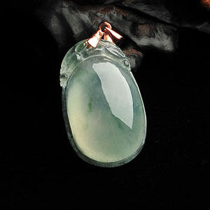 冰种略飘花福在眼前挂件