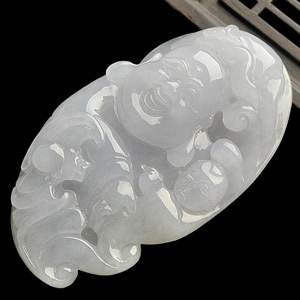 冰种淡晴水纳福挂件