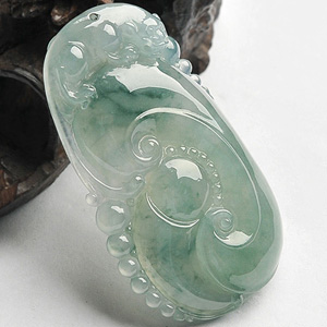 (超值推荐)冰种晴水飘花如意寿挂件