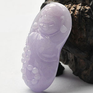 糯冰种紫罗兰纳福挂件