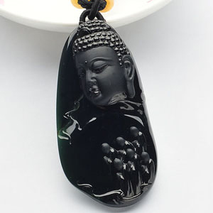 (超值推荐)冰玻种墨翠普度众生挂件