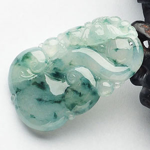 冰种飘花如意寿挂件